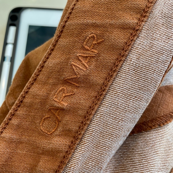 Skinny High Waist Carmar Jeans Brown Tan Copper - Picture 3 of 9